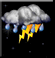 Thunderstorm, Mostly cloudy