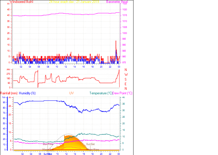 24 Hour Graph for Day 21